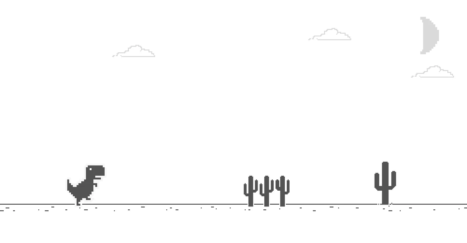 The Chrome dino world, assembled from the original sprite sheet