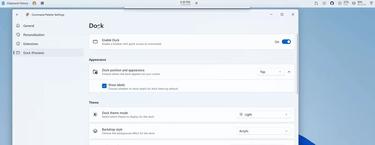PowerToys Top Menu Bar 0006