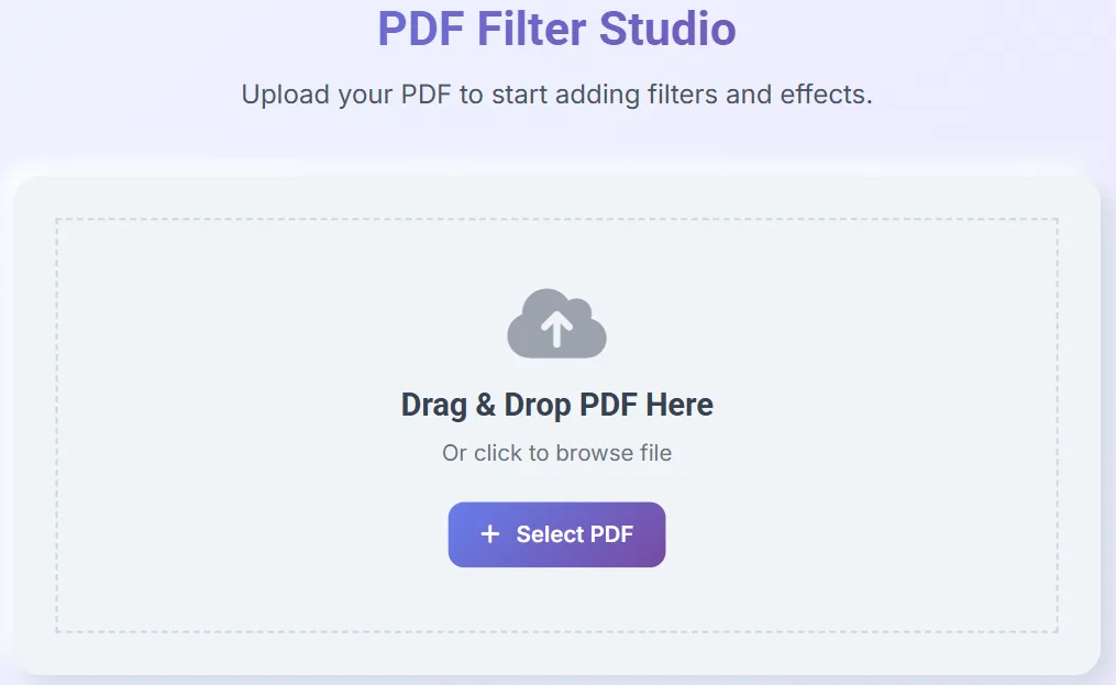 Upload area with drag-and-drop support.
